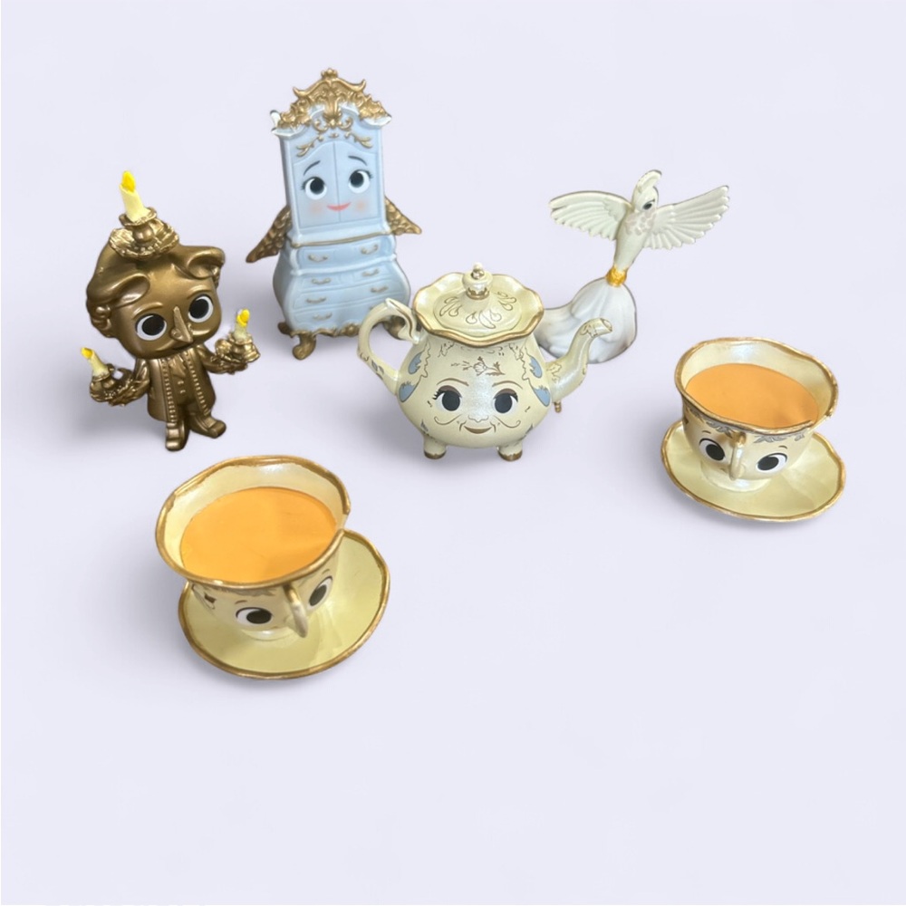Disney Beauty and The Beast Mrs. Potts Funko Pop Figures Toy Set